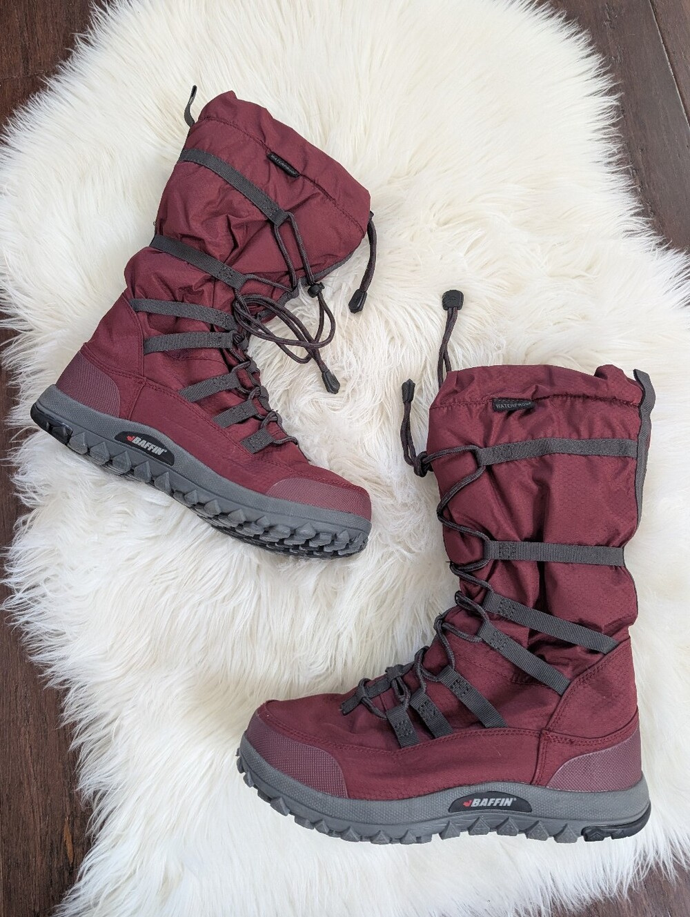 Baffin Escalate Waterproof Women's Burgundy Red Winter Snow Boots Size 9